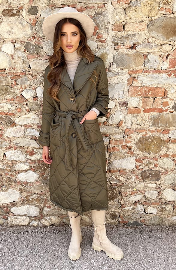 Quilted Trenchcoat Army – shoparchief, foto 4