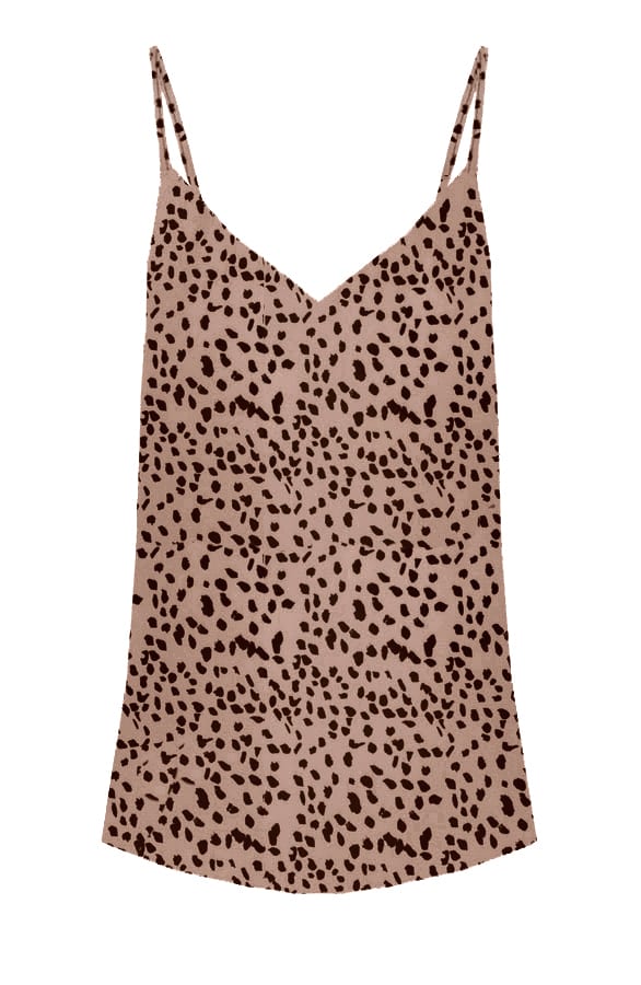 Silk Touch Cheetah Top Camel – shoparchief, foto 1
