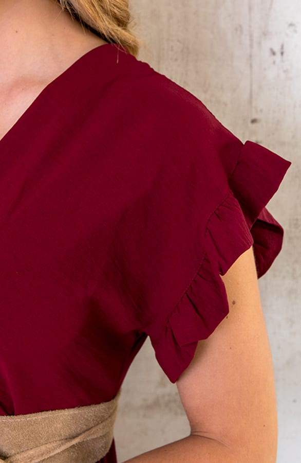 St. Tropez Jurk Midi Bordeaux 2.0 – shoparchief, foto 6