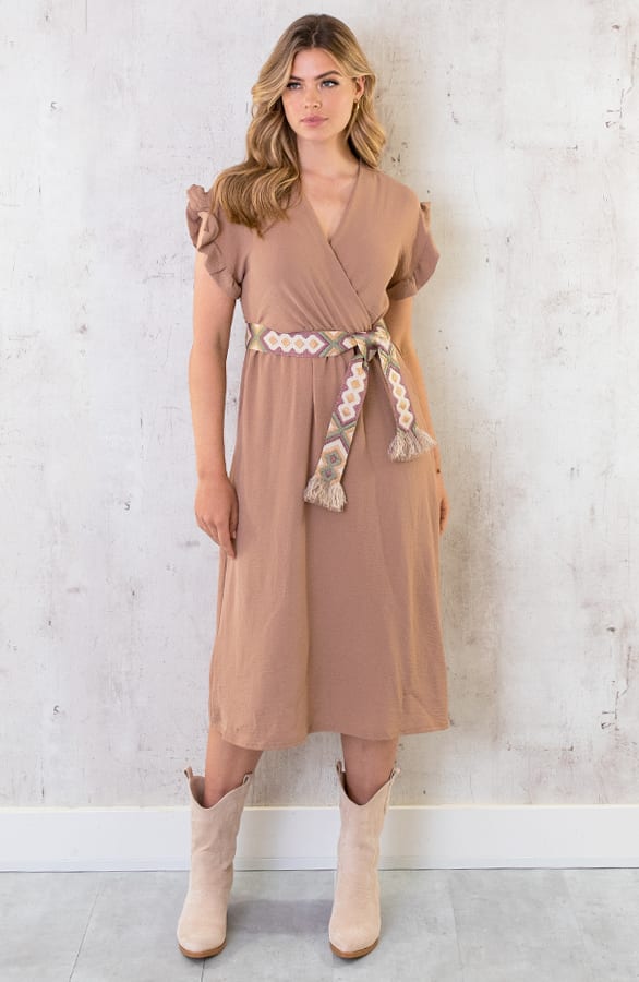 St. Tropez Jurk Midi Camel 2.0 – shoparchief, foto 2