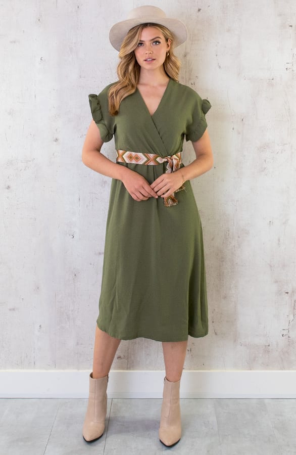 St. Tropez Jurk Midi Legergroen 2.0 – shoparchief, foto 3