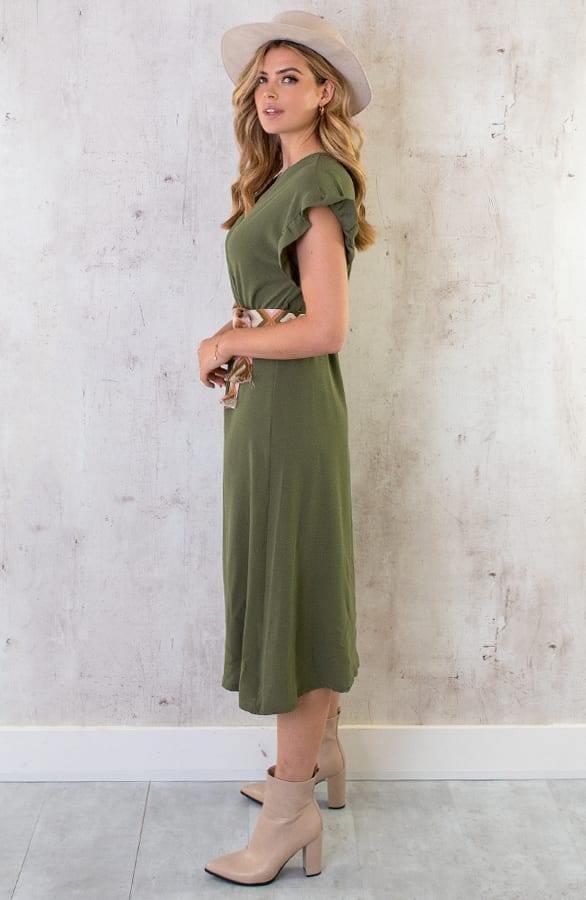 St. Tropez Jurk Midi Legergroen 2.0 – shoparchief, foto 4