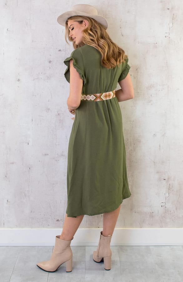 St. Tropez Jurk Midi Legergroen 2.0 – shoparchief, foto 5