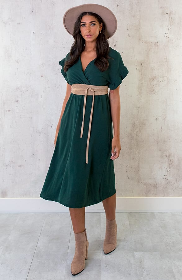 St. Tropez Jurk Midi Smaragdgroen 2.0 – shoparchief, foto 1