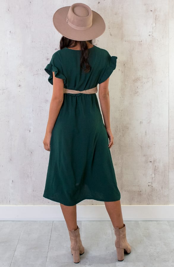 St. Tropez Jurk Midi Smaragdgroen 2.0 – shoparchief, foto 4