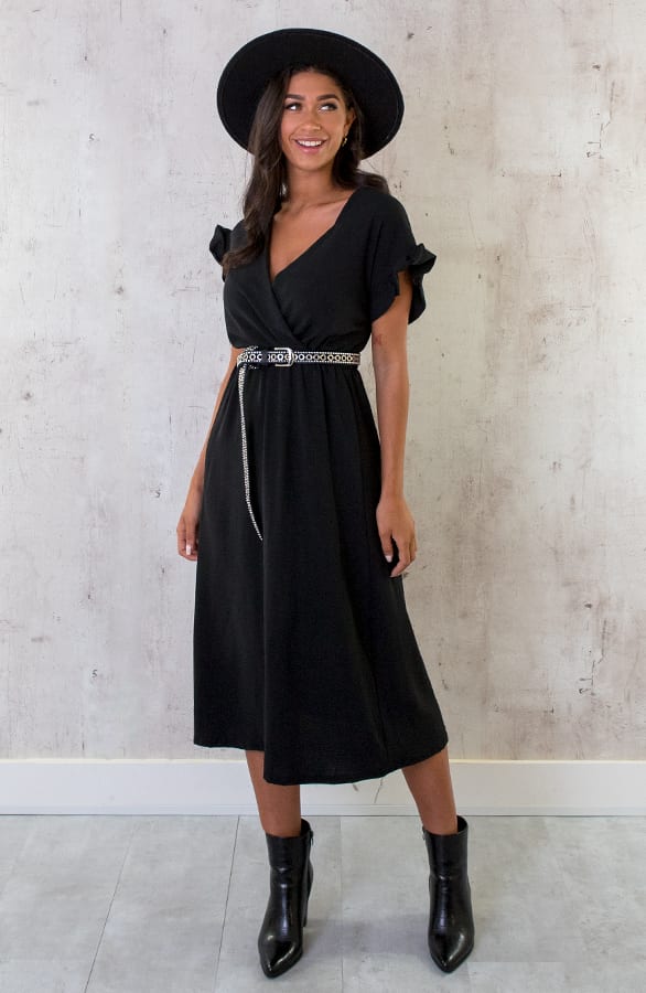 St. Tropez Jurk Midi Zwart 2.0 – shoparchief, foto 3