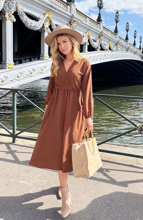 Suedine Shopper Geblokt Beige – shoparchief, foto 4
