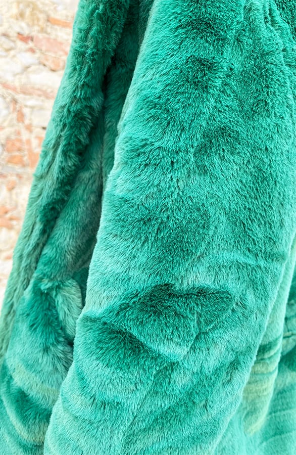 Ultra Faux Fur Jas Green – shoparchief, foto 7