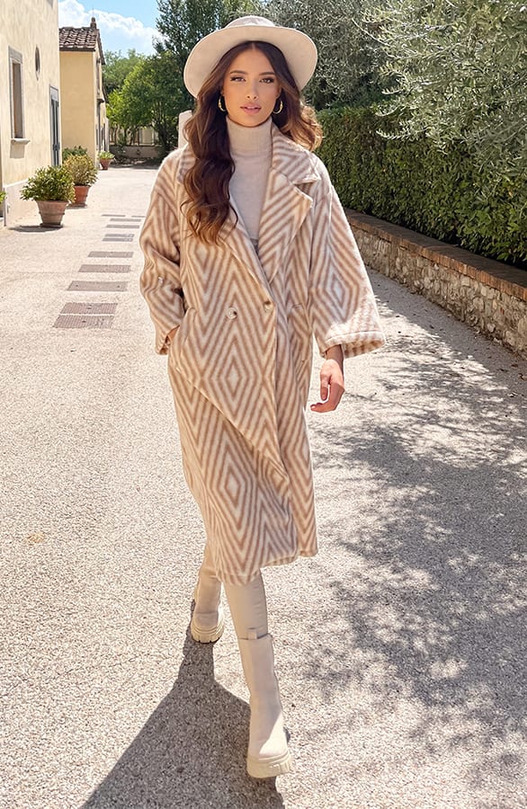Woven Jas Zigzag Beige – shoparchief, foto 3