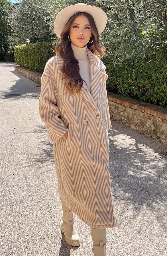 Woven Jas Zigzag Beige – shoparchief, foto 1