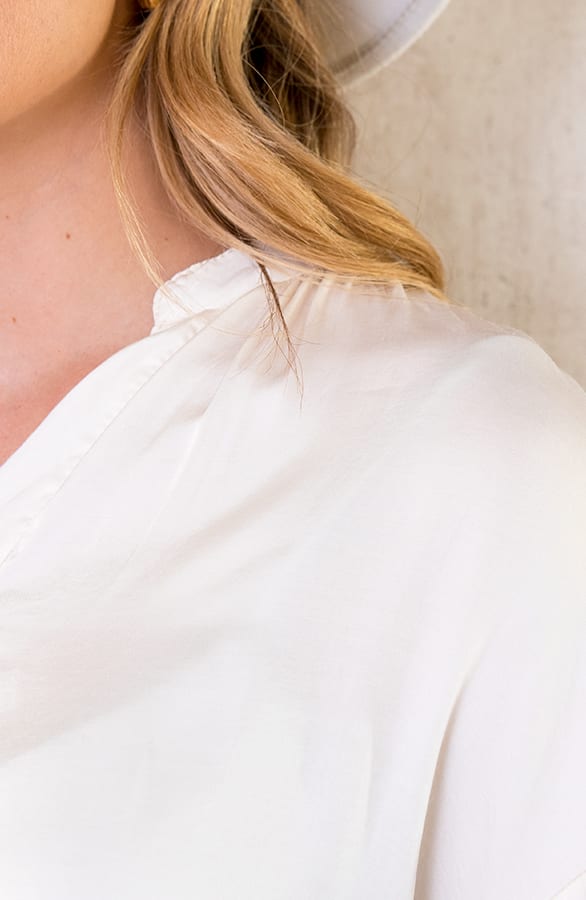 Zijden Knopen Blouse Ecru – shoparchief, foto 7
