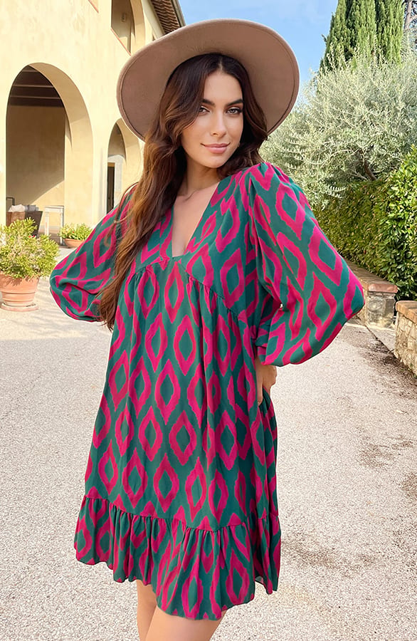 Aztec Tuniek Groen Roze – shoparchief, foto 3