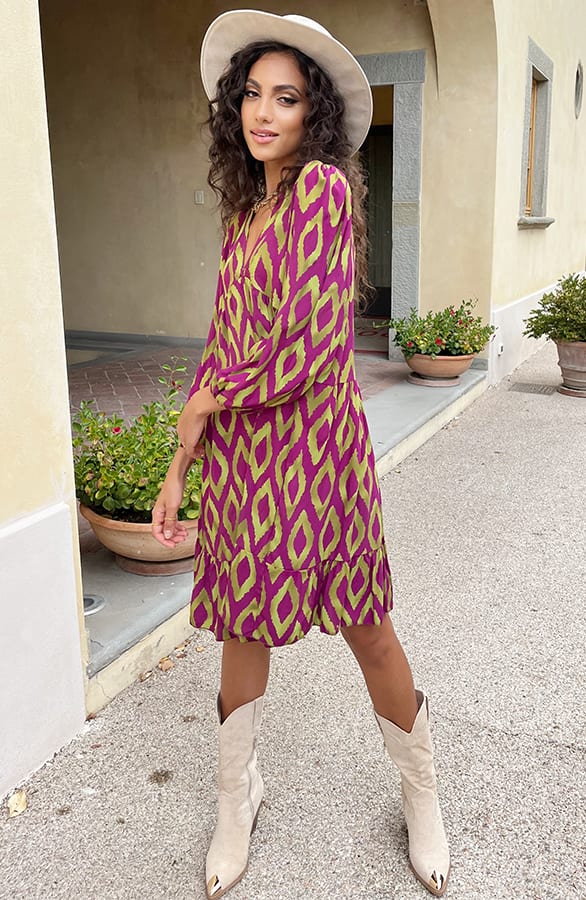 Aztec Tuniek Paars Groen – shoparchief, foto 5