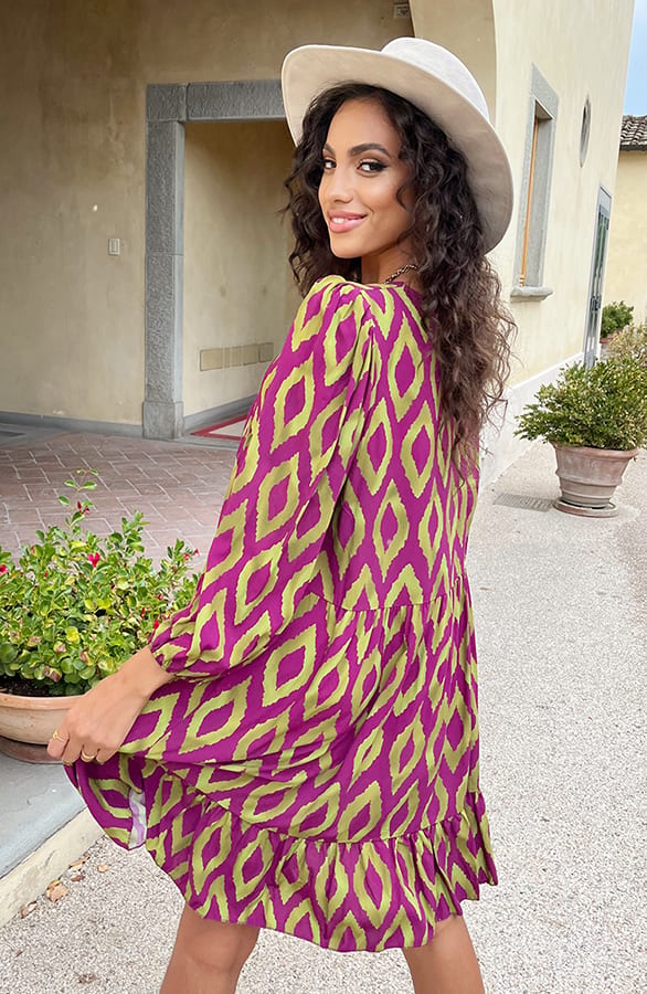 Aztec Tuniek Paars Groen – shoparchief, foto 4