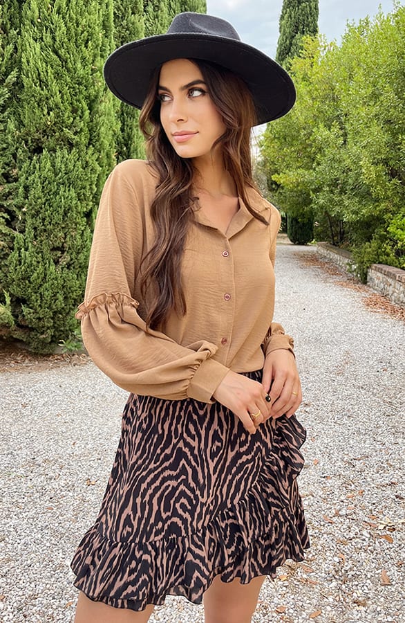 Overslag Zebra Skirt Camel – shoparchief, foto 11