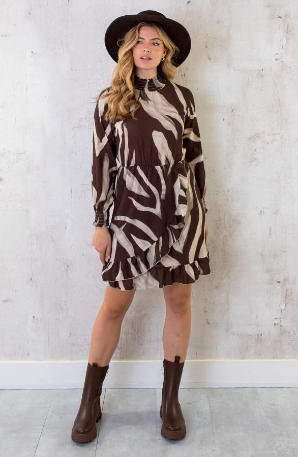 Overslag Col Jurk Zebra Choco – shoparchief, foto 8