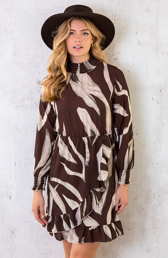 Overslag Col Jurk Zebra Choco – shoparchief, foto 4