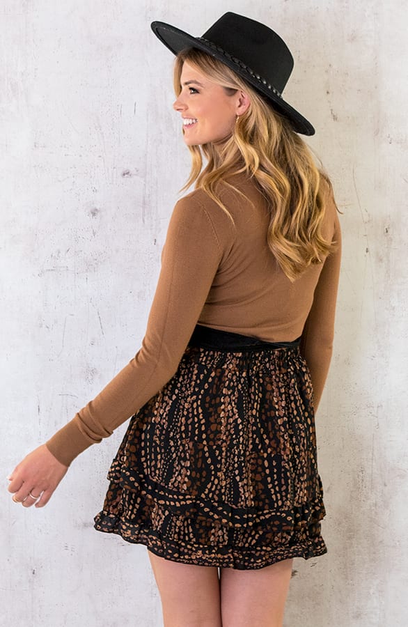 Laagjes Rok Dots Print Choco – shoparchief, foto 10