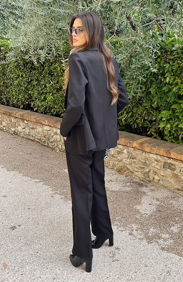 Blazer Met Satijnen Revers Rome Zwart – shoparchief, foto 10