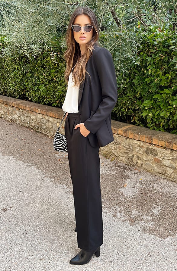 Blazer Met Satijnen Revers Rome Zwart – shoparchief, foto 9