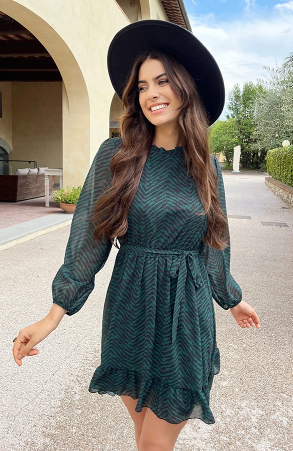 Exclusive Print Dress Smaragd – shoparchief, foto 5