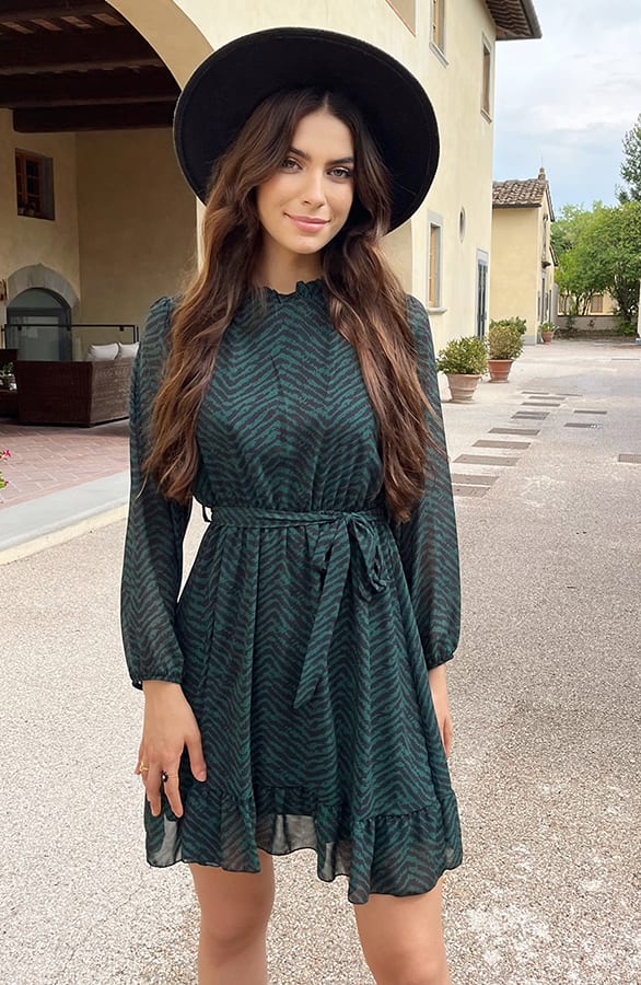 Exclusive Print Dress Smaragd – shoparchief, foto 11