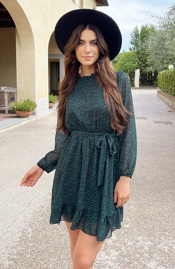 Exclusive Print Dress Smaragd – shoparchief, foto 3