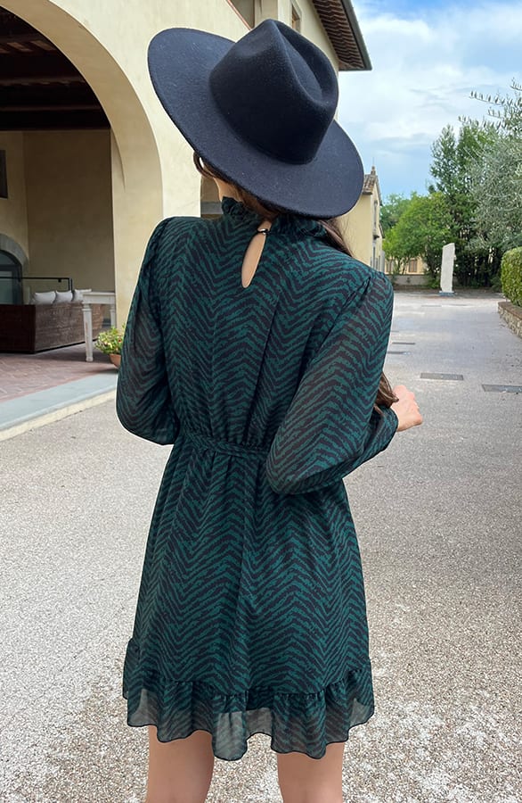 Exclusive Print Dress Smaragd – shoparchief, foto 8
