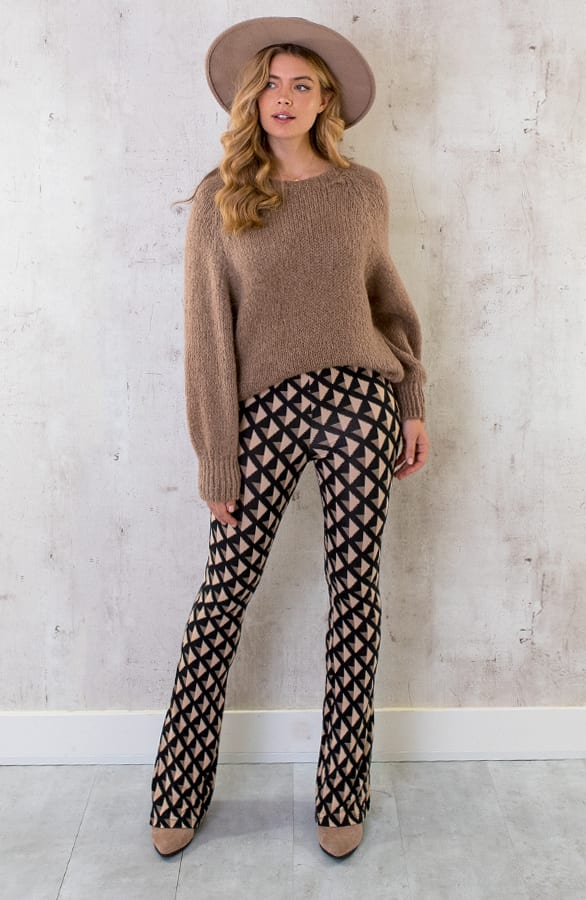 Oversized Gebreide Trui Taupe – shoparchief, foto 8