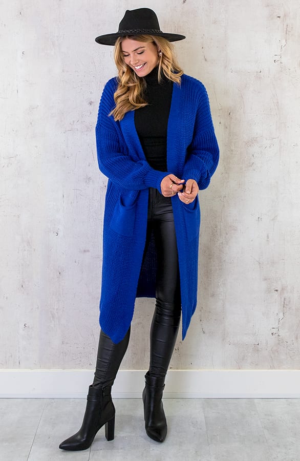 Gebreid Vest Met Zakken Kobalt 2.0 – shoparchief, foto 2
