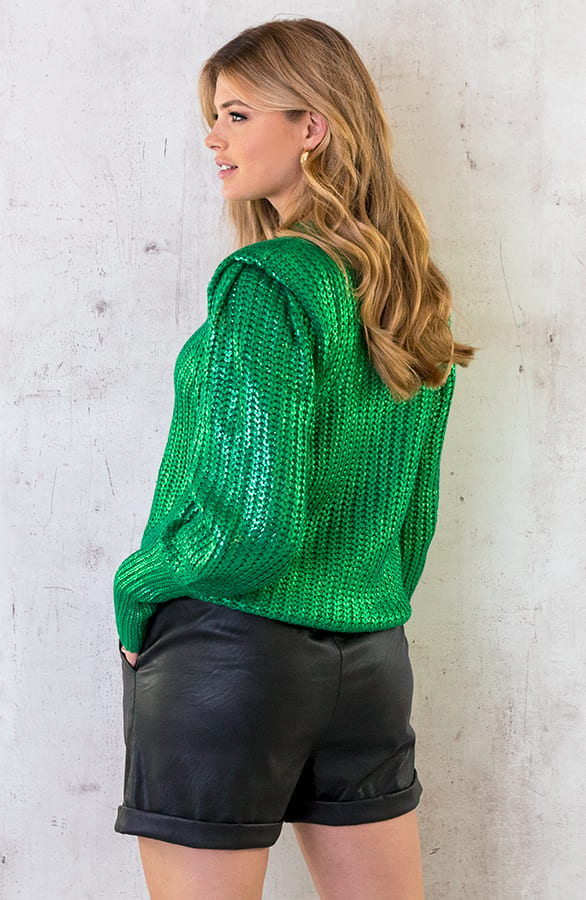 Gebreide Trui Metallic Bright Green – shoparchief, foto 4