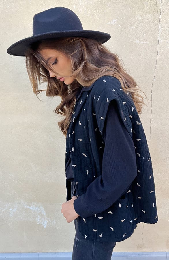 Gilet Gouden Detail Zwart – shoparchief, foto 4