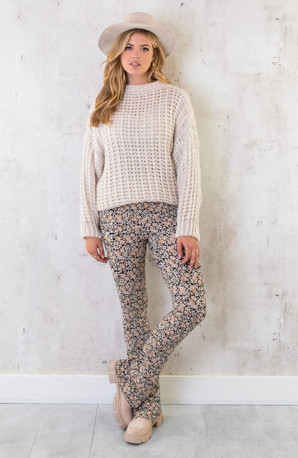 Grofgebreide Oversized Trui Beige – shoparchief, foto 8