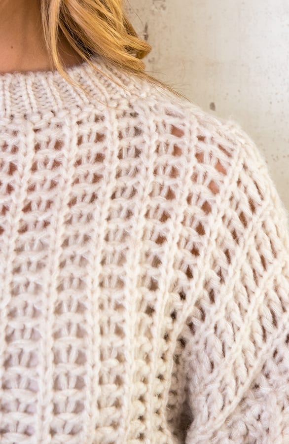 Grofgebreide Oversized Trui Beige – shoparchief, foto 7