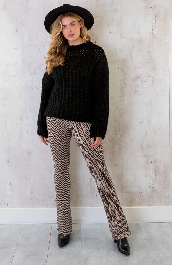Grofgebreide Oversized Trui Zwart – shoparchief, foto 10