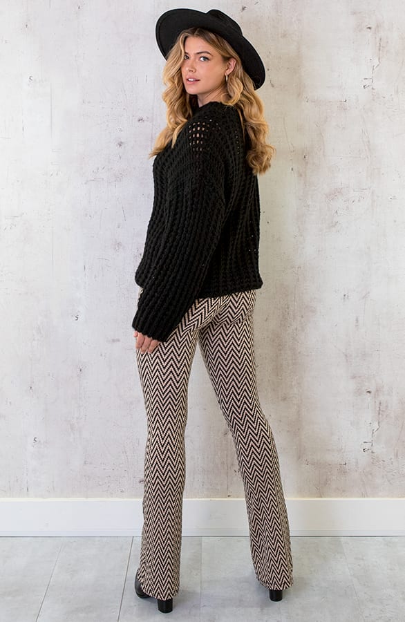 Grofgebreide Oversized Trui Zwart – shoparchief, foto 12