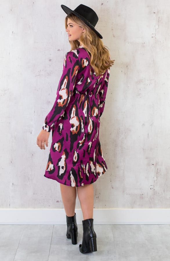 Classy Print Dress Leopard Paars – shoparchief, foto 6
