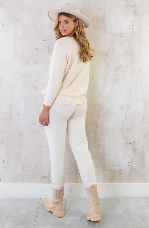 Joggingtrui Met V-hals Beige – shoparchief, foto 12