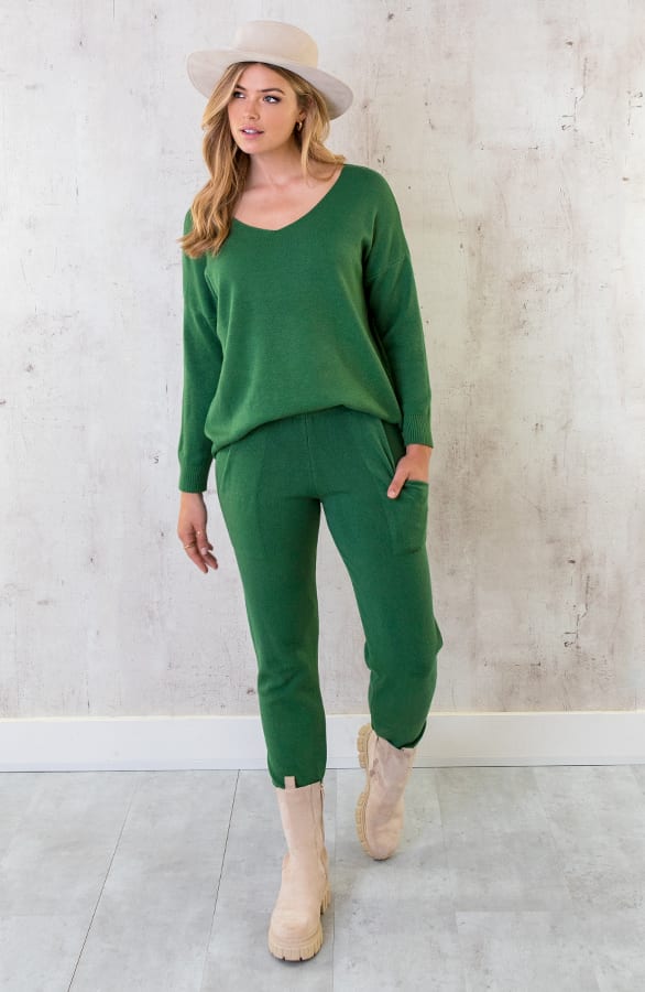 Joggingtrui Met V-hals Groen – shoparchief, foto 8