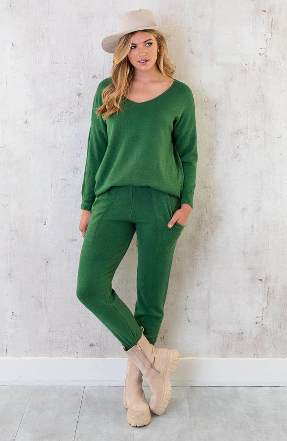 Joggingtrui Met V-hals Groen – shoparchief, foto 7