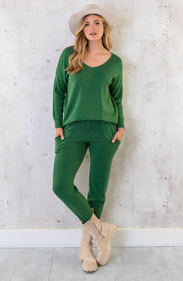 Joggingtrui Met V-hals Groen – shoparchief, foto 6