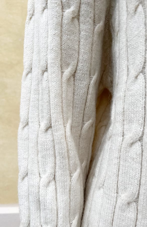Knitted Dress Kabelpatroon Ecru – shoparchief, foto 6