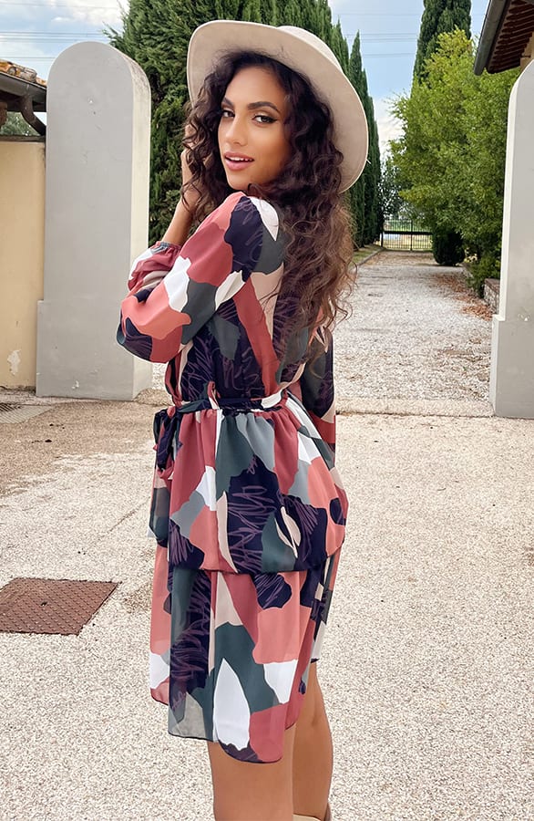 Laagjes Print Jurk Multicolor – shoparchief, foto 4