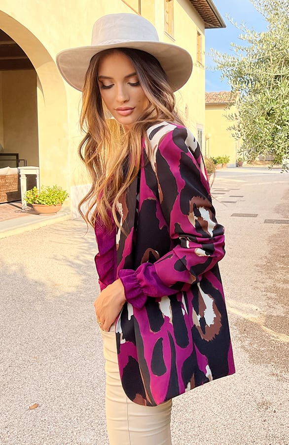 Limited Blazer Panterprint Magenta – shoparchief, foto 4