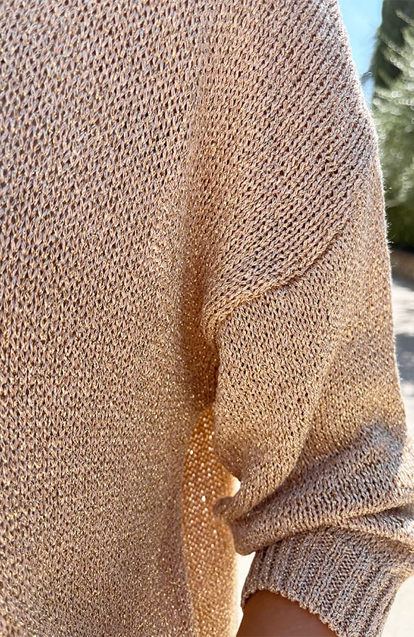 Lurex V Hals Top Goud – shoparchief, foto 6