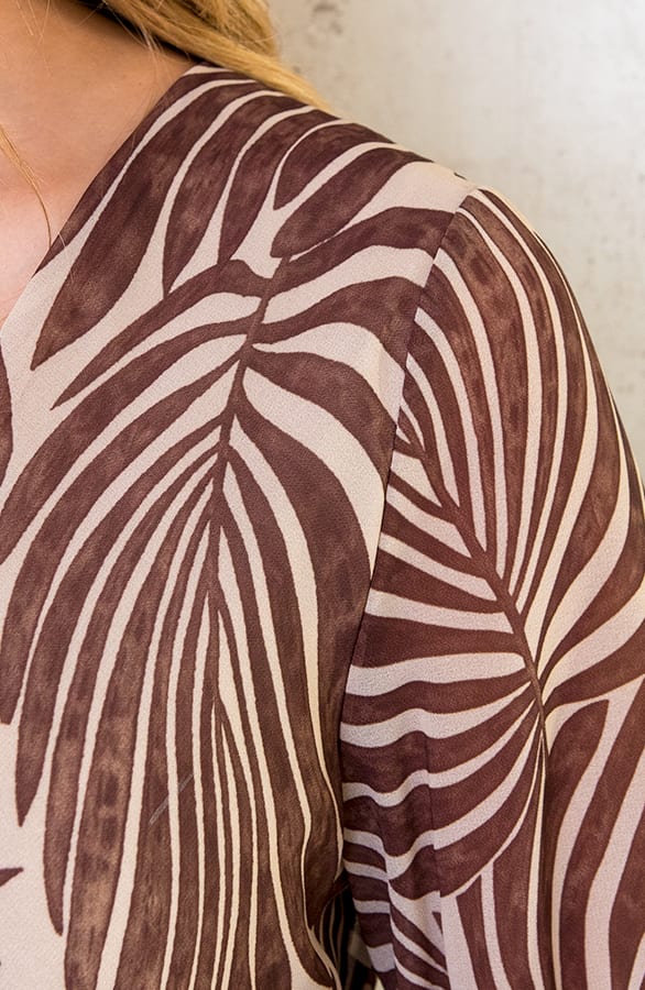 Maxi Jurk Leaves Beige – shoparchief, foto 8