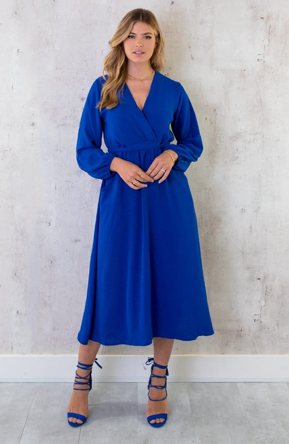 Midi Pocket Dress Kobalt – shoparchief, foto 5