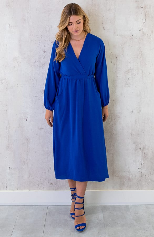 Midi Pocket Dress Kobalt – shoparchief, foto 6