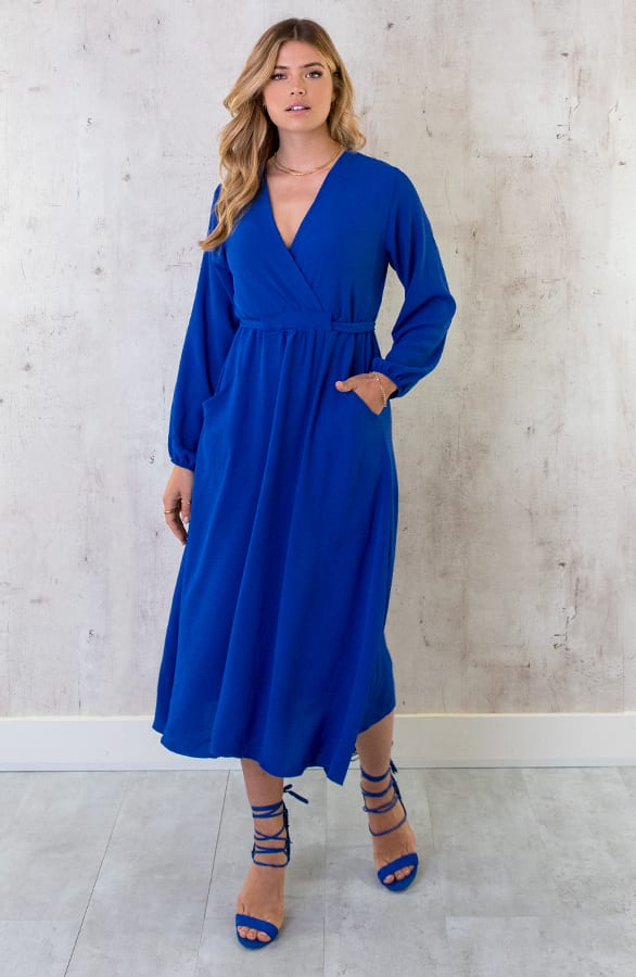 Midi Pocket Dress Kobalt – shoparchief, foto 4
