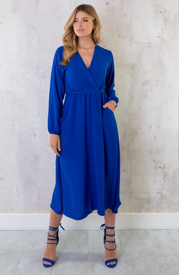Midi Pocket Dress Kobalt – shoparchief, foto 1